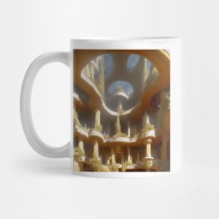 Parnassus Underneath Carved Column Fantasy Palace Mug